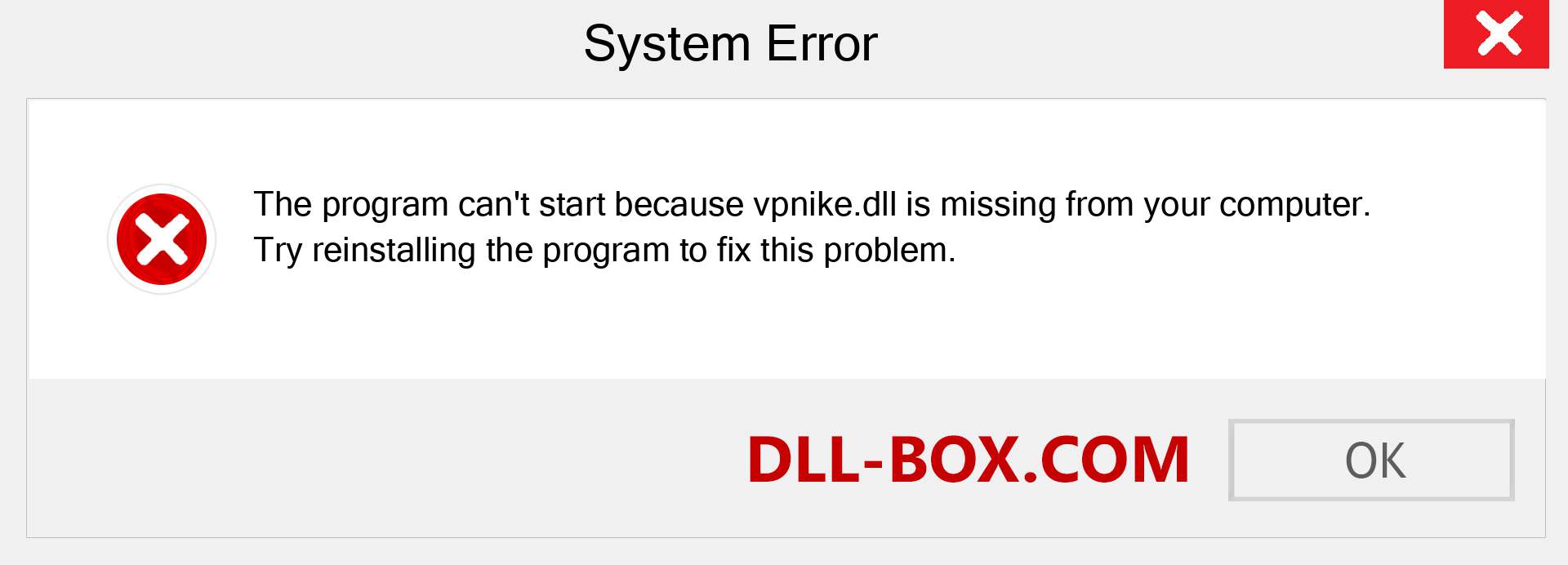  vpnike.dll file is missing?. Download for Windows 7, 8, 10 - Fix  vpnike dll Missing Error on Windows, photos, images